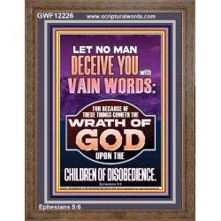 LET NO MAN DECEIVE YOU WITH VAIN WORDS  Church Picture  GWF12226  "33x45"