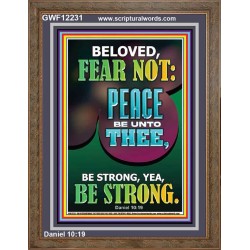 BELOVED FEAR NOT PEACE BE UNTO THEE  Unique Power Bible Portrait  GWF12231  "33x45"