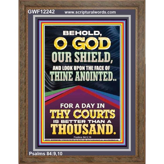 LOOK UPON THE FACE OF THINE ANOINTED O GOD  Contemporary Christian Wall Art  GWF12242  