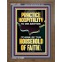 PRACTICE HOSPITALITY TO ONE ANOTHER  Contemporary Christian Wall Art Portrait  GWF12254  "33x45"