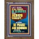 ALL THINGS BE GLORIFIED THROUGH JESUS CHRIST  Contemporary Christian Wall Art Portrait  GWF12258  