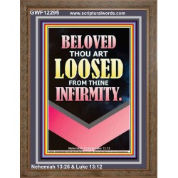 THOU ART LOOSED FROM THINE INFIRMITY  Scripture Portrait   GWF12295  "33x45"