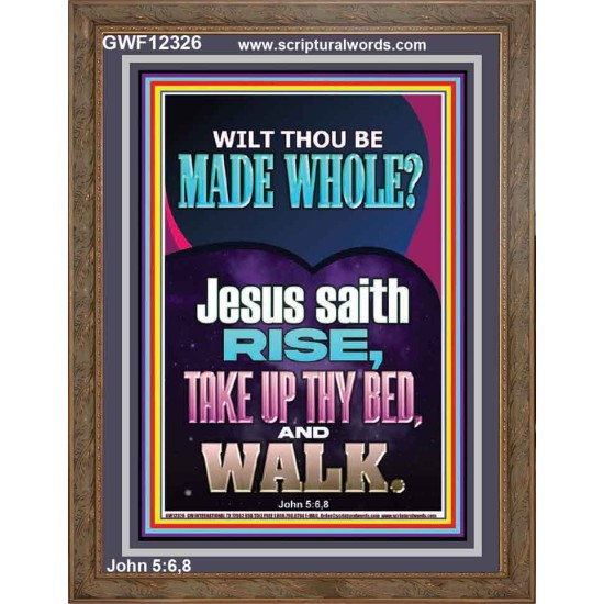 RISE TAKE UP THY BED AND WALK  Custom Wall Scripture Art  GWF12326  