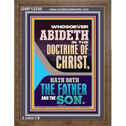ABIDETH IN THE DOCTRINE OF CHRIST  Custom Christian Artwork Portrait  GWF12330  