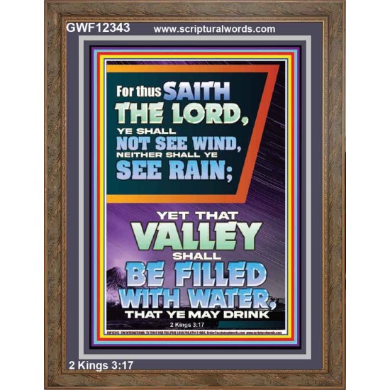 YOUR VALLEY SHALL BE FILLED WITH WATER  Custom Inspiration Bible Verse Portrait  GWF12343  