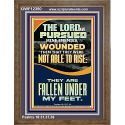 MY ENEMIES ARE FALLEN UNDER MY FEET  Bible Verse for Home Portrait  GWF12350  "33x45"