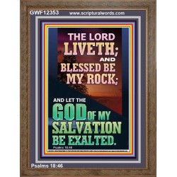 BLESSED BE MY ROCK GOD OF MY SALVATION  Bible Verse for Home Portrait  GWF12353  "33x45"