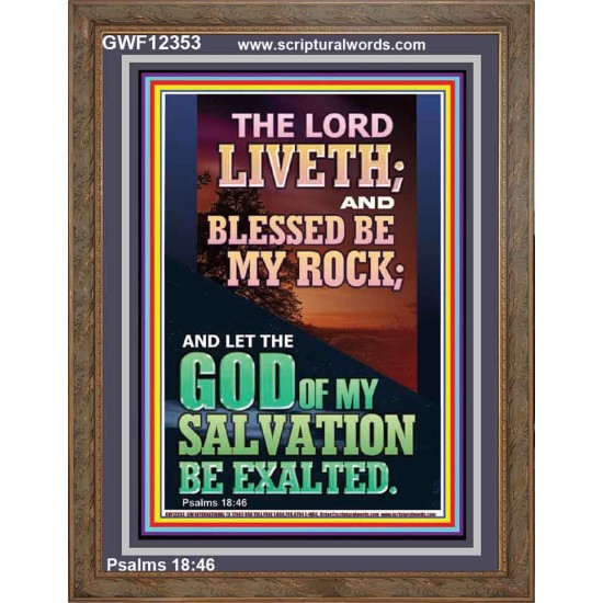 BLESSED BE MY ROCK GOD OF MY SALVATION  Bible Verse for Home Portrait  GWF12353  