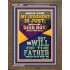 I SEEK NOT MINE OWN WILL BUT THE WILL OF THE FATHER  Inspirational Bible Verse Portrait  GWF12385  "33x45"