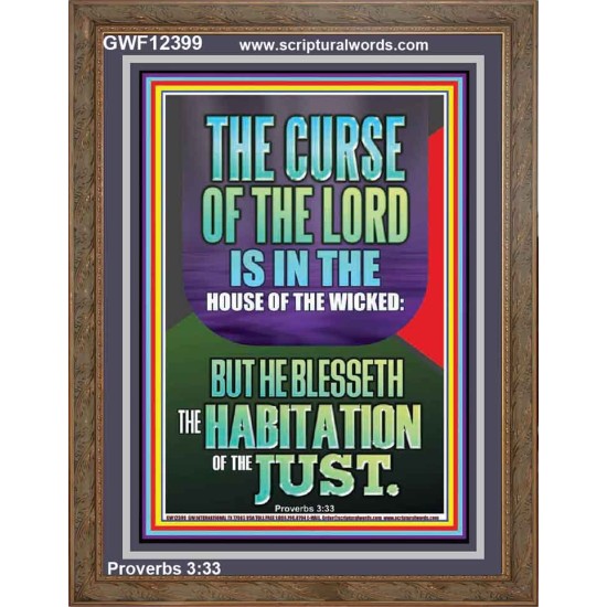 THE LORD BLESSED THE HABITATION OF THE JUST  Large Scriptural Wall Art  GWF12399  