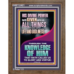 HIS DIVINE POWERS HATH GIVEN UNTO US ALL THINGS  Eternal Power Picture  GWF12421  "33x45"
