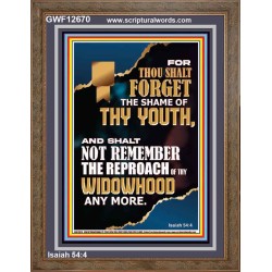 THOU SHALT FORGET THE SHAME OF THY YOUTH  Ultimate Inspirational Wall Art Portrait  GWF12670  "33x45"