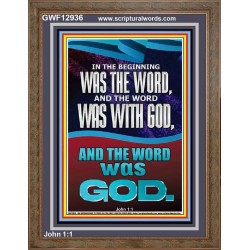 IN THE BEGINNING WAS THE WORD AND THE WORD WAS WITH GOD  Unique Power Bible Portrait  GWF12936  "33x45"