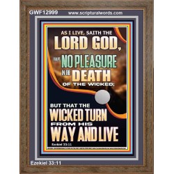 I HAVE NO PLEASURE IN THE DEATH OF THE WICKED  Bible Verses Art Prints  GWF12999  "33x45"