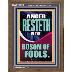 ANGER RESTETH IN THE BOSOM OF FOOLS  Encouraging Bible Verse Portrait  GWF13021  