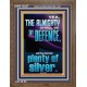 THE ALMIGHTY SHALL BE THY DEFENCE AND THOU SHALT HAVE PLENTY OF SILVER  Christian Quote Portrait  GWF13027  