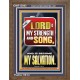 THE LORD IS MY STRENGTH AND SONG AND IS BECOME MY SALVATION  Bible Verse Art Portrait  GWF13043  