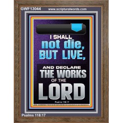 I SHALL NOT DIE BUT LIVE AND DECLARE THE WORKS OF THE LORD  Christian Paintings  GWF13044  "33x45"