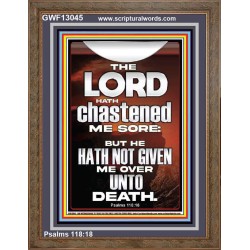 THE LORD HAS NOT GIVEN ME OVER UNTO DEATH  Contemporary Christian Wall Art  GWF13045  "33x45"