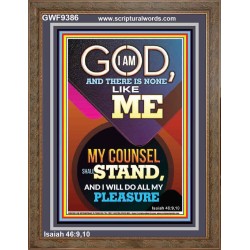 MY COUNSEL SHALL STAND  Ultimate Inspirational Wall Art Portrait  GWF9386  "33x45"