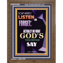 DO WHAT GOD'S TEACHINGS SAY  Children Room Portrait  GWF9393  "33x45"