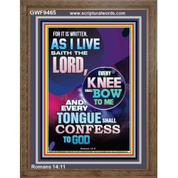 IN JESUS NAME EVERY KNEE SHALL BOW  Unique Scriptural Portrait  GWF9465  "33x45"