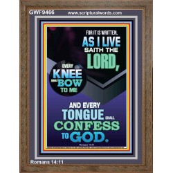EVERY TONGUE WILL GIVE WORSHIP TO GOD  Unique Power Bible Portrait  GWF9466  "33x45"