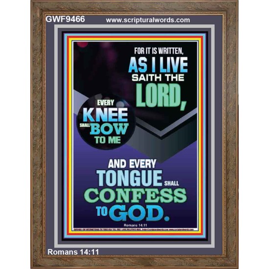 EVERY TONGUE WILL GIVE WORSHIP TO GOD  Unique Power Bible Portrait  GWF9466  
