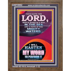 A WAY IN THE SEA AND PATH IN MIGHTY WATERS  Unique Power Bible Portrait  GWF9992  