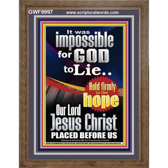IMPOSSIBLE FOR GOD TO LIE  Children Room Portrait  GWF9997  