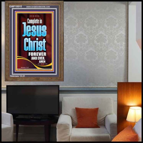 COMPLETE IN JESUS CHRIST FOREVER  Children Room Portrait  GWF10015  