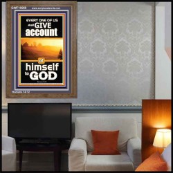 WE SHALL ALL GIVE ACCOUNT OF OUR LIFE TO GOD  Scriptural Décor Portrait  GWF10069  "33x45"