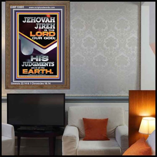 JEHOVAH JIREH IS THE LORD OUR GOD  Contemporary Christian Wall Art Portrait  GWF10695  