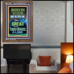 CONSIDER MINE AFFLICTION O LORD MY GOD  Christian Quote Portrait  GWF11782  "33x45"