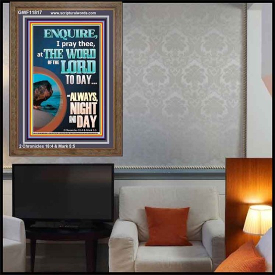 STUDY THE WORD OF THE LORD DAY AND NIGHT  Large Wall Accents & Wall Portrait  GWF11817  