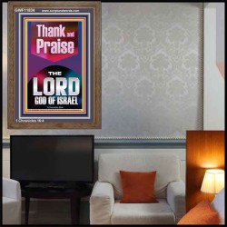 THANK AND PRAISE THE LORD GOD  Custom Christian Wall Art  GWF11834  "33x45"