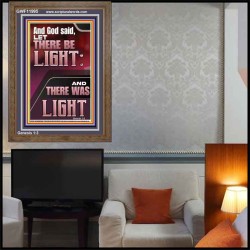 AND GOD SAID LET THERE BE LIGHT  Christian Quotes Portrait  GWF11995  