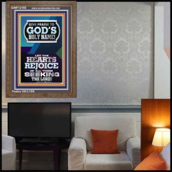 GIVE PRAISE TO GOD'S HOLY NAME  Bible Verse Art Prints  GWF12185  "33x45"