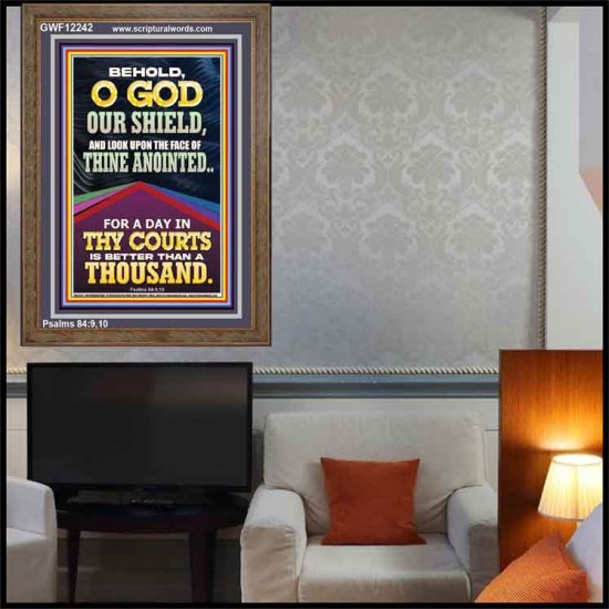 LOOK UPON THE FACE OF THINE ANOINTED O GOD  Contemporary Christian Wall Art  GWF12242  