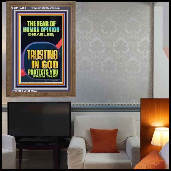 TRUSTING IN GOD PROTECTS YOU  Scriptural Décor  GWF12286  