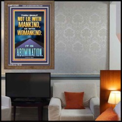 NEVER LIE WITH MANKIND AS WITH WOMANKIND IT IS ABOMINATION  Décor Art Works  GWF12305  "33x45"