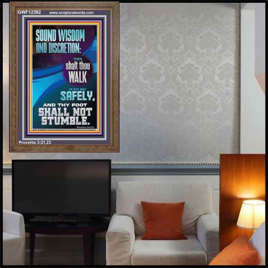 THY FOOT SHALL NOT STUMBLE  Bible Verse for Home Portrait  GWF12392  