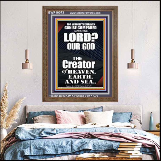 WHO IN THE HEAVEN CAN BE COMPARED TO JEHOVAH EL SHADDAI  Affordable Wall Art Prints  GWF10073  