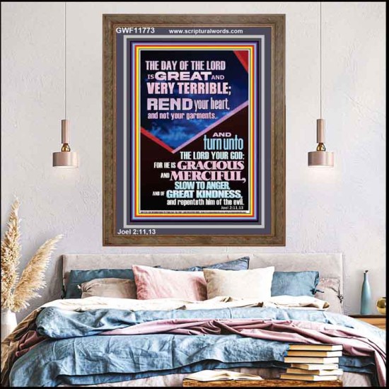 REND YOUR HEART AND NOT YOUR GARMENTS  Contemporary Christian Wall Art Portrait  GWF11773  