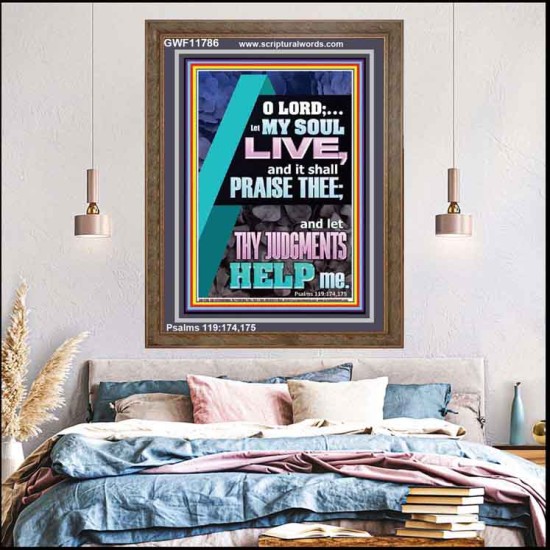 LET THY JUDGEMENTS HELP ME  Contemporary Christian Wall Art  GWF11786  