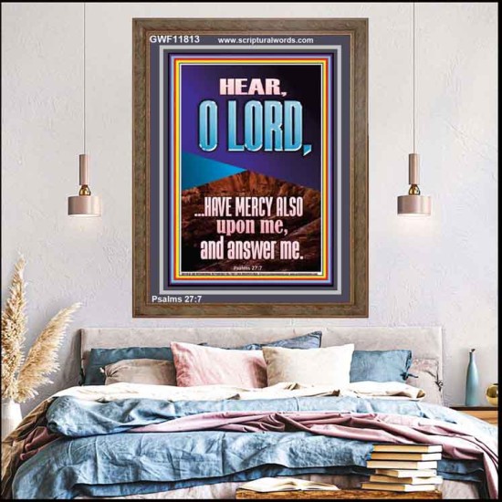 BECAUSE OF YOUR GREAT MERCIES PLEASE ANSWER US O LORD  Art & Wall Décor  GWF11813  