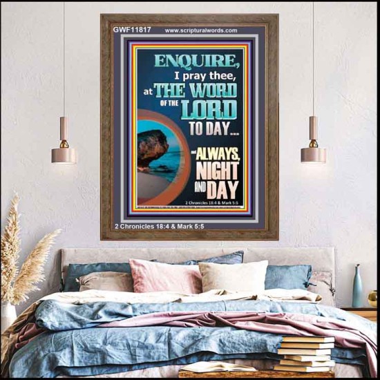 STUDY THE WORD OF THE LORD DAY AND NIGHT  Large Wall Accents & Wall Portrait  GWF11817  