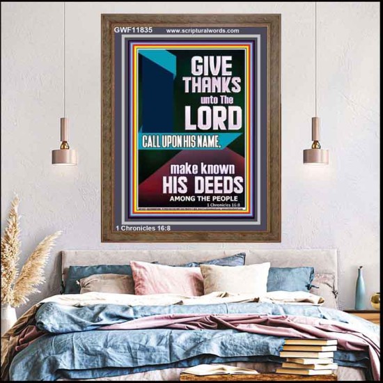 MAKE KNOWN HIS DEEDS AMONG THE PEOPLE  Custom Christian Artwork Portrait  GWF11835  