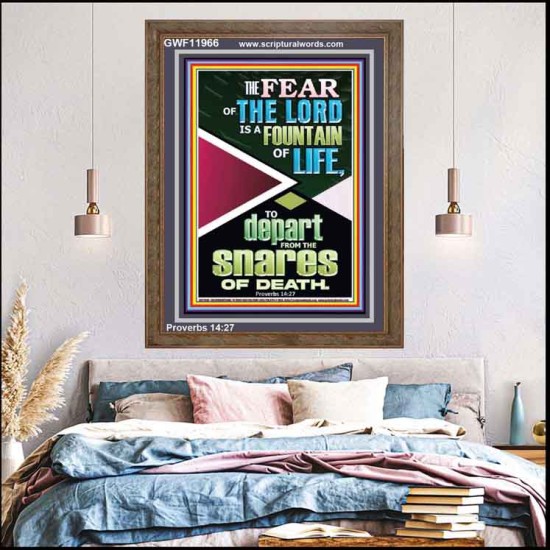 THE FEAR OF THE LORD IS THE FOUNTAIN OF LIFE  Large Scripture Wall Art  GWF11966  