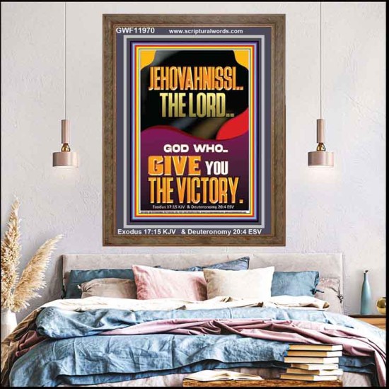 JEHOVAH NISSI THE LORD WHO GIVE YOU VICTORY  Bible Verses Art Prints  GWF11970  